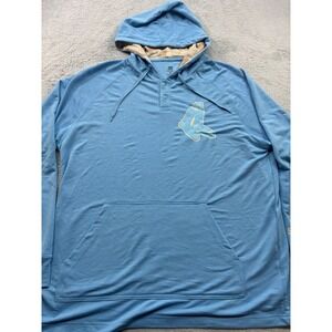 Mens Cooperstown Collection Boston Red Sox Blue Henley Hoodie XL NWT